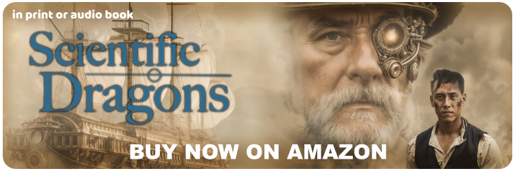 Buy Now on Amazon, Scientific Dragons in print or audio book